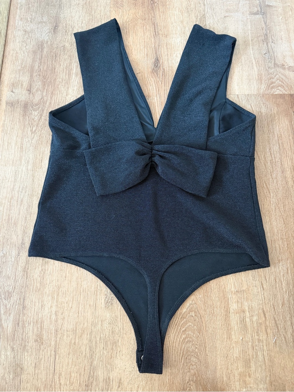 Express Black Women's Bodysuit with bow- Large
